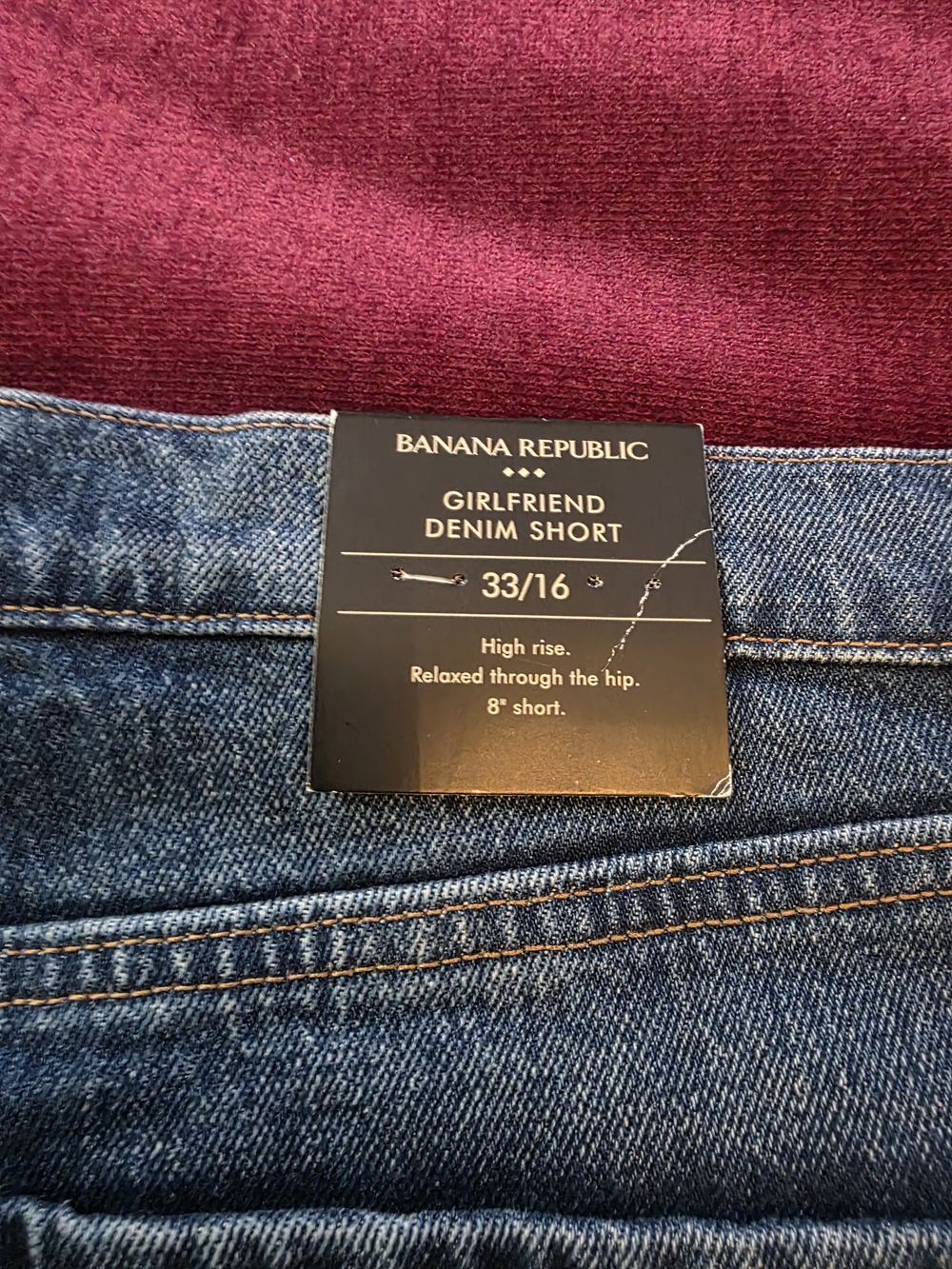 Banana Republic Factory Women's Girlfriend High Rise Denim Short - NWT 33/16